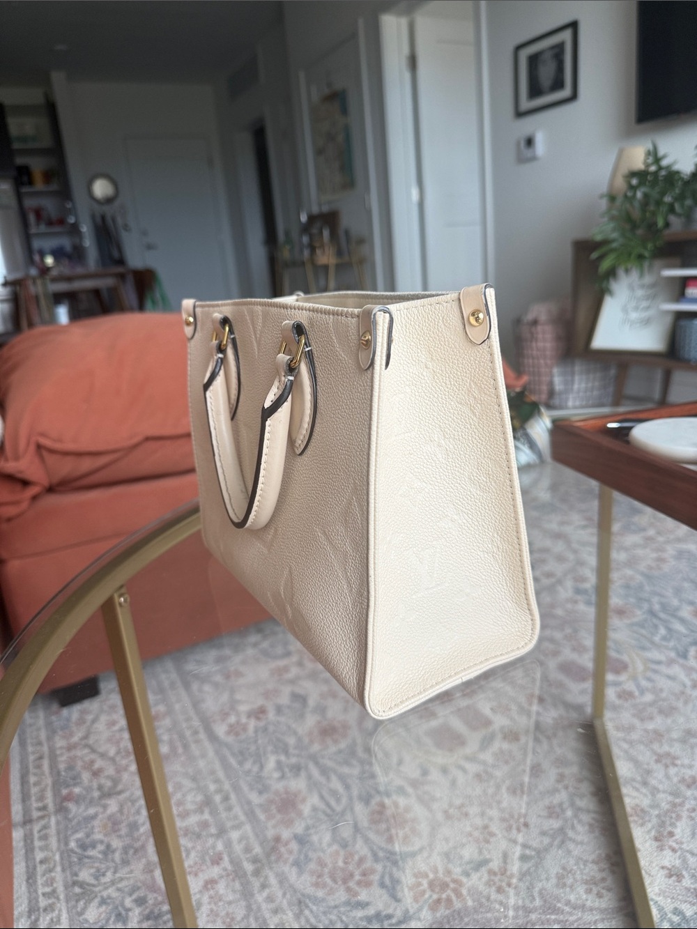 Louis Vuitton OnTheGo PM Cream with Gold Hardware - Picture 5 of 11